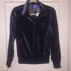 Adidas velour track jacket